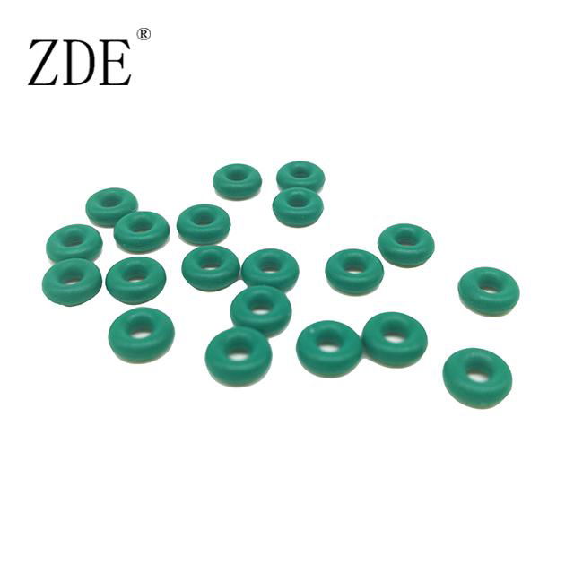 Green Small Rubber FKM 75 Shore O Ring 1.78mm 3