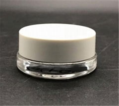 high quality best selling cosmetic round jar screw neck press  glass bottle 6G