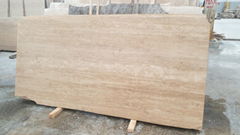 High Quality Turkish Light Travertine Vein Cut Slab 