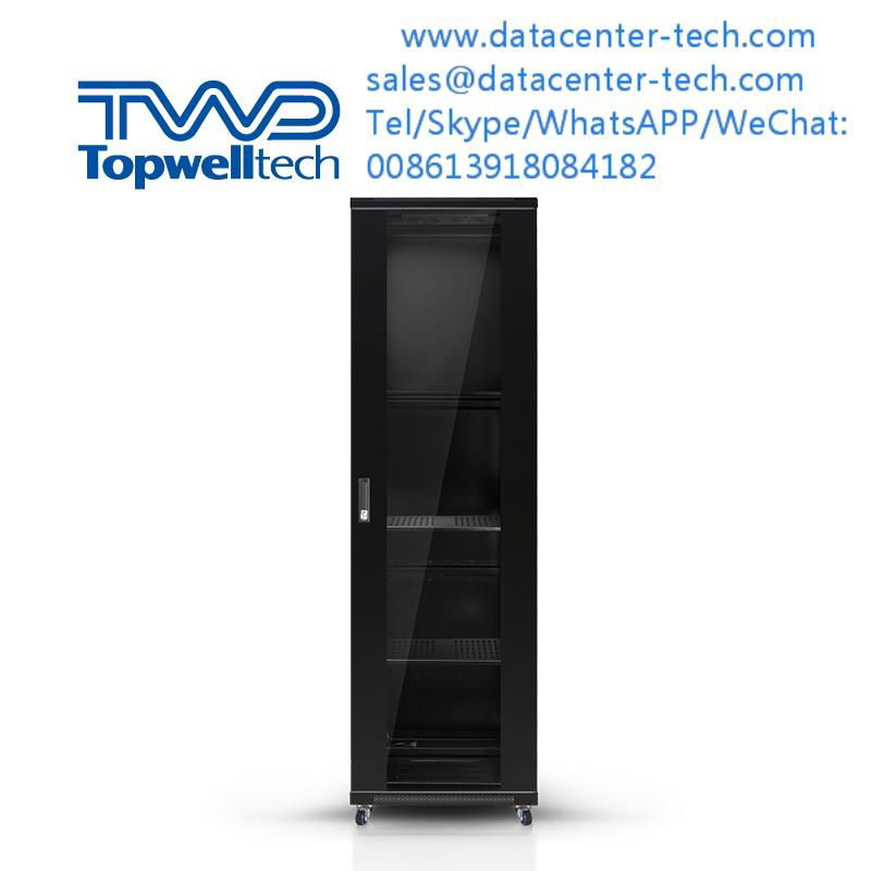 Hot Sale 19 Inch Standing Network Cabinet With  Glass Door 2