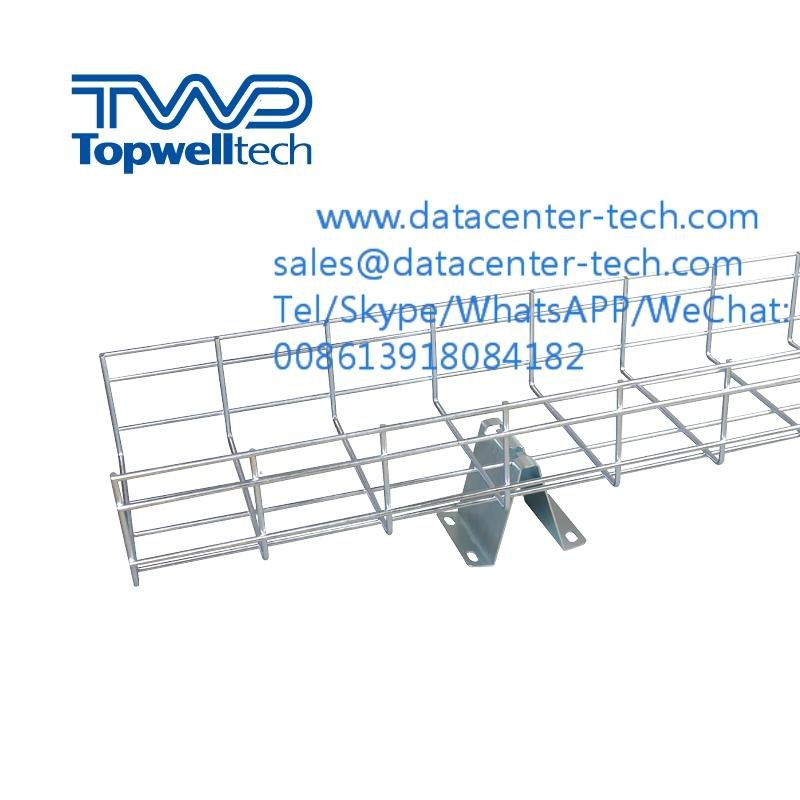Electro-Zinc Wire Mesh Cable Tray Electro Galvanised Cable Trunking 4