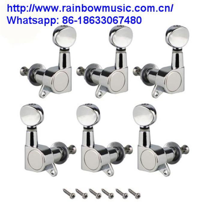 6PCS Right Inline Semi-Closed Split Shaft Vintage Electric Guitar Tuning Keys Pe 4