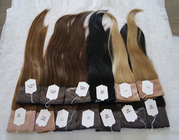 Stock Top European Virgin Hair Lace Wig Grips Headband With Hair 