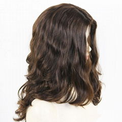 Best Quality 100% European Virgin Hair Wave Jewish Wig 4x4 Silk Top Kosher Wig 