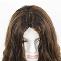 Best Quality 100% European Virgin Hair Wave Jewish Wig 4x4 Silk Top Kosher Wig  2