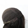 22" Silk Base Black Color Long Straight Hair Jewish Wig Kosher Wig  4