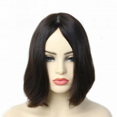 Jewish Wigs Kosher Wigs Blunt Short Bob Wig 100% Double Drawn European Human Hai