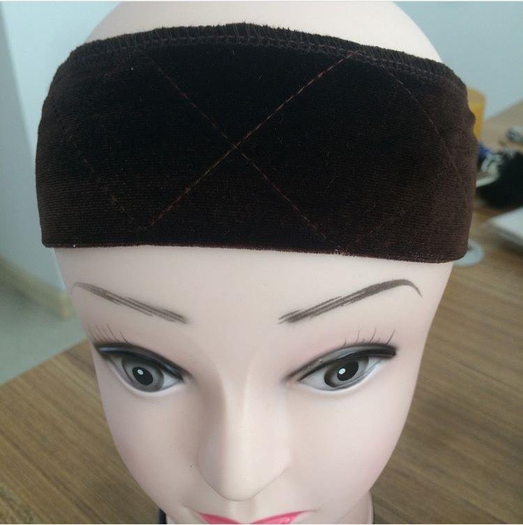 Wig Grip With Double Side Velvet Adjustable Headband In Brown Black Beige Color 3