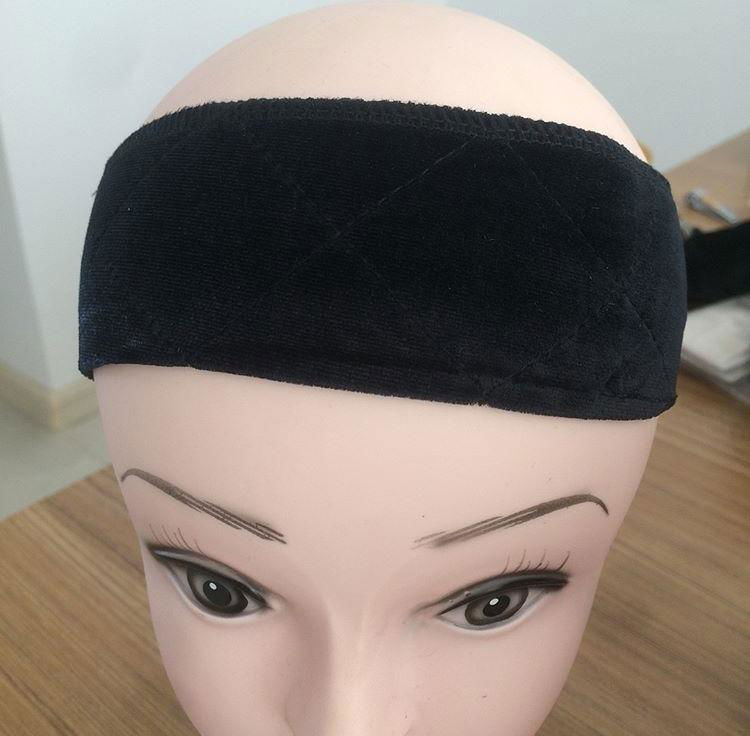 Wig Grip With Double Side Velvet Adjustable Headband In Brown Black Beige Color 4