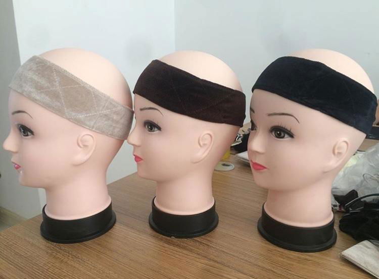 Wig Grip With Double Side Velvet Adjustable Headband In Brown Black Beige Color 5