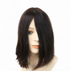 Short Bob Silk Top Jewish Wig Double