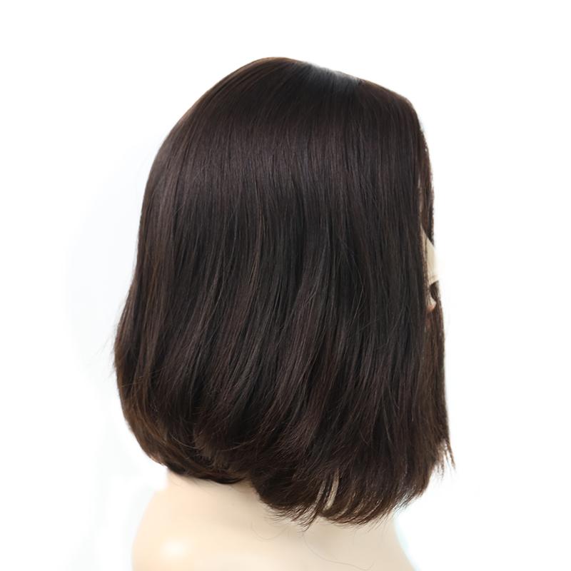 Short Bob Silk Top Jewish Wig Double Drawn European Human Hair Kosher Wig 5