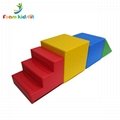 Eco-friendly and safe  climbing sliding soft play steps  toy for kids 2