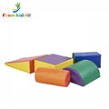 Eco-friendly and safe  climbing sliding soft play steps  toy for kids 5