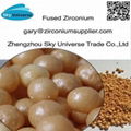 Fused Zirconia beads and powder for refractory