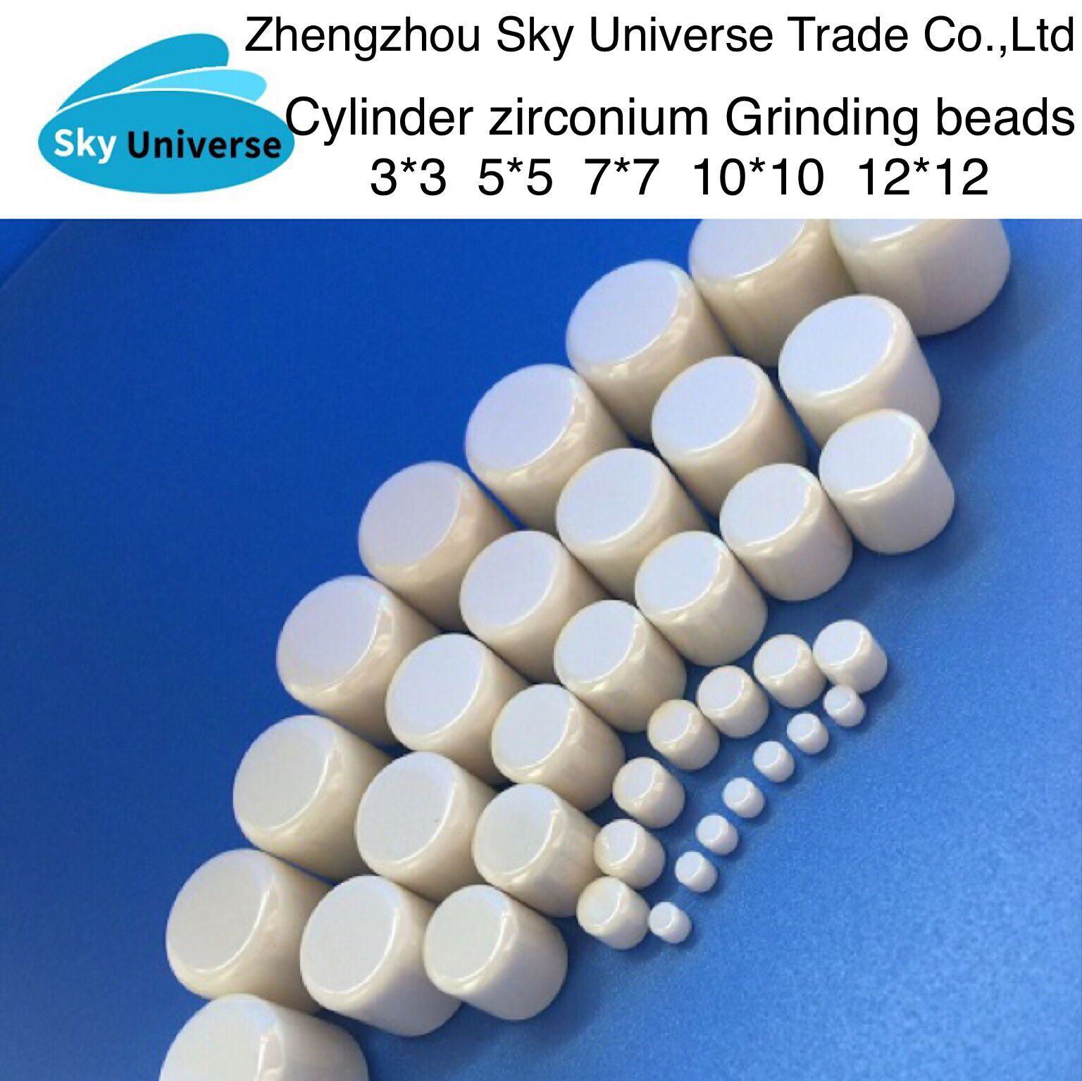 95% ZrO2 Cylinder high quality Zirconium grinding ceramic media