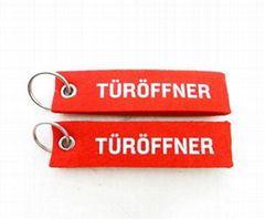  Promotional Custom Logo Printed Felt Keychain