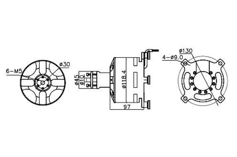 12090 Brushless Motor High-power 15kw Brushless Motor 5