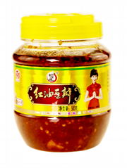 Chines condiment Sichuan pixian broad bean sauce with chili oil for cook