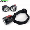 Cordless led headlights for small mines