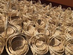 white wicker storage baskets with handle