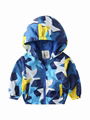 Autumn Allover Print Toddler Little Boy Hooded Jacket