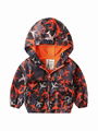 Autumn Allover Print Toddler Little Boy Hooded Jacket