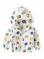 Autumn Allover Print Toddler Little Boy Hooded Jacket 4