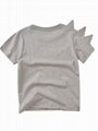 Toddler Big Boys Dinosaur T-shirt gray color the back side