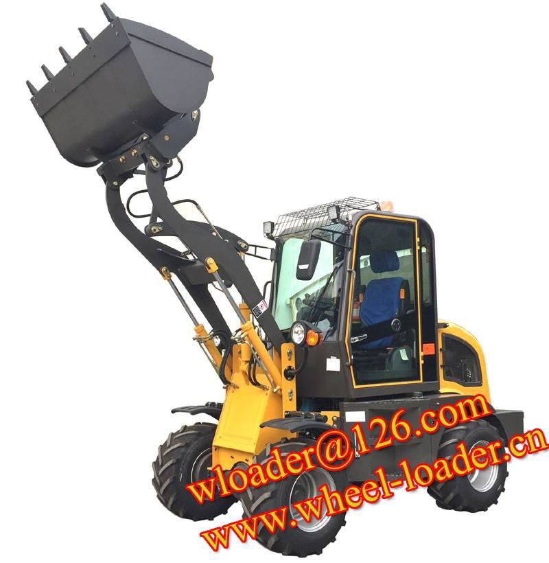 China construction machinery mini small wheel loader 0.8T 800kg 8 ton front end 5