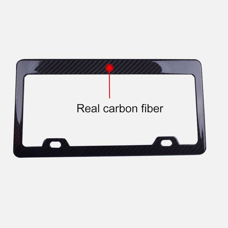 Carbon fiber license plate frame 2