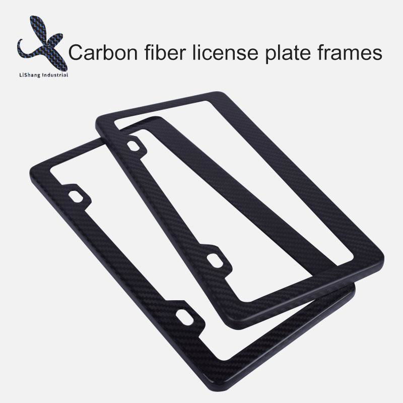 Carbon fiber license plate frame 3