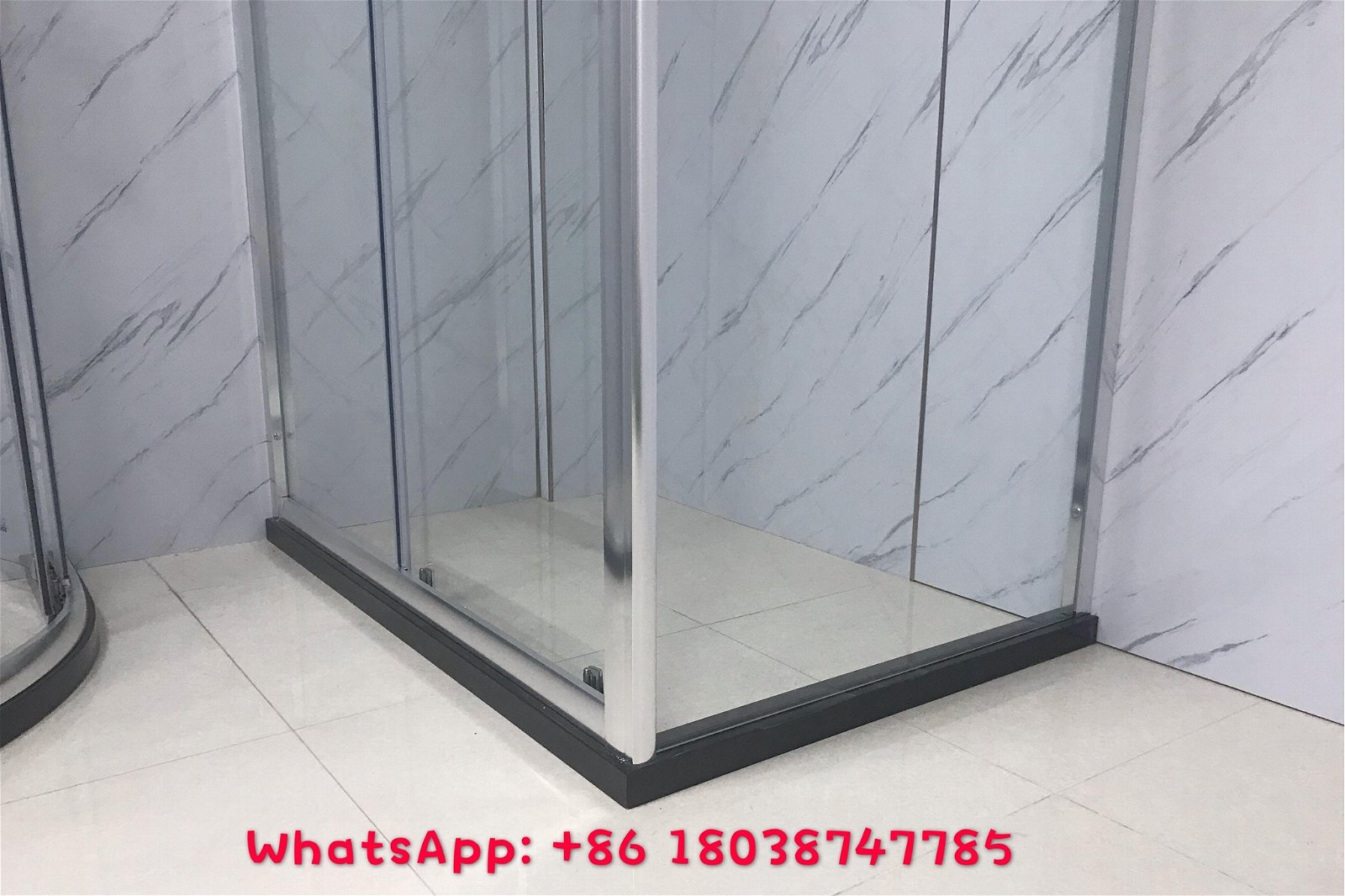 Aluminium shower enclosure shower room with tempered glass 4