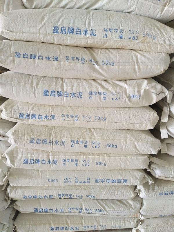 52.5级盈启早强快干色泽亮白度高硅酸盐白水泥 5