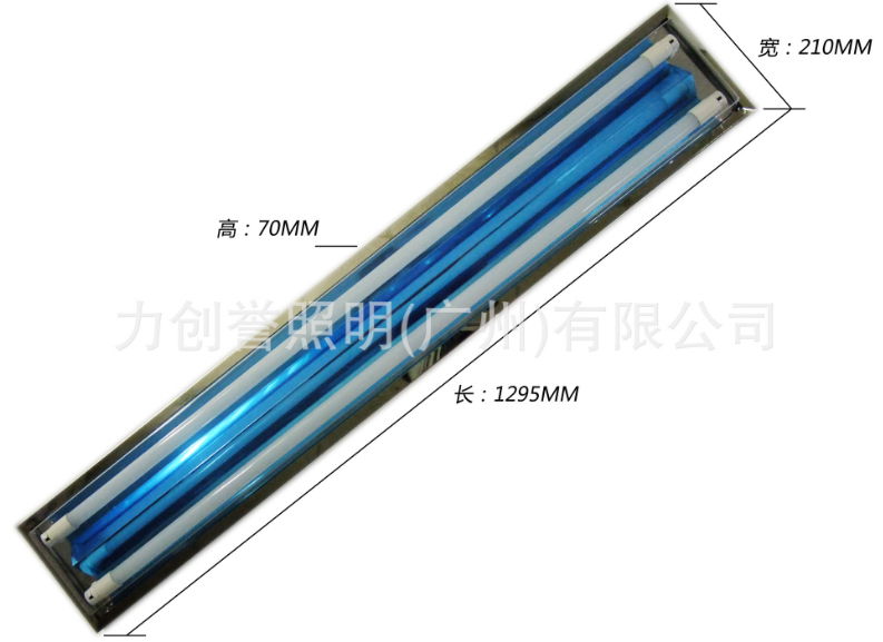 1.2M双管洁净灯 净化支架 不锈钢灯 5