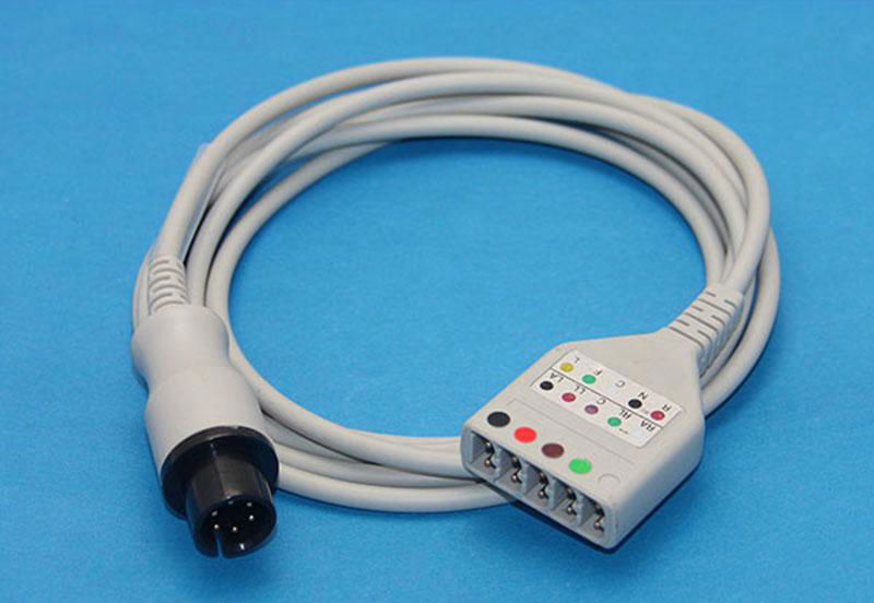 ECG Trunk cable 3Leads 5Leads Patient monitor LL TYPE