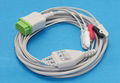 One-Piece 3 Lead ECG Cable for GE