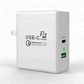 30W QC3.0 USB PD quick charger for ios android