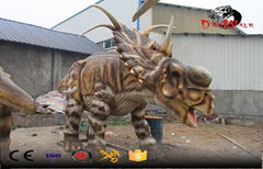 Animatronic real life size dinosaure simulation outdoor display