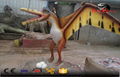 Standing pterosaur simulation