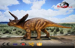 Animatronic dinosaur simulation real lifesize model Triceratops