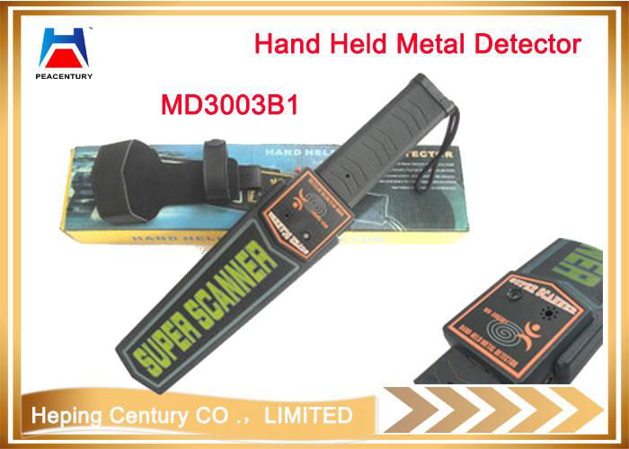 High sensitivity adjustable hand held metal detector MD3003B1 with 9V battery 4