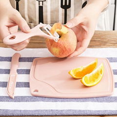 Hot Selling PP Handle Non-slip Fruit Ceramic Knife +Peeler+cutting board