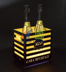 2 Bottles Champagne LED Ice Bucket with Bars