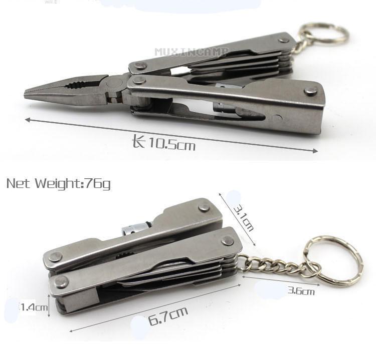 10 in one Multifunctional camping knife outdoor survival folding tools pliers 4