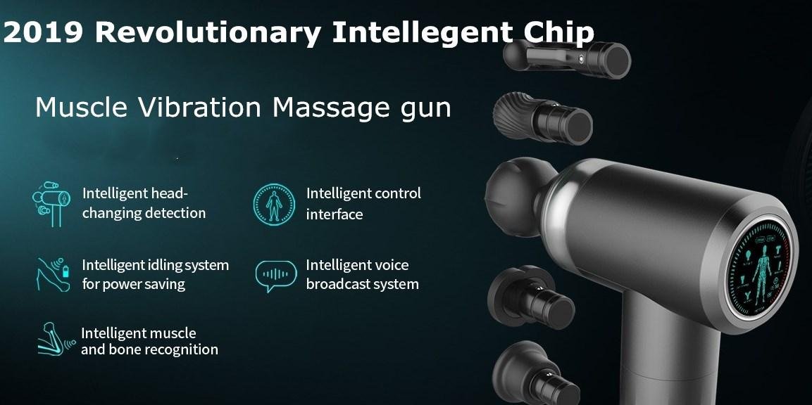 Intelligent chip muscle massager deep fascia gun painless massage gun