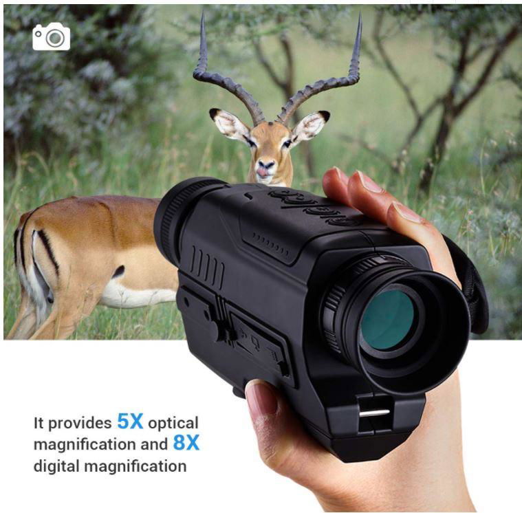 Monocular Device 5X Magnification Night Hunting Night Vision Telescope