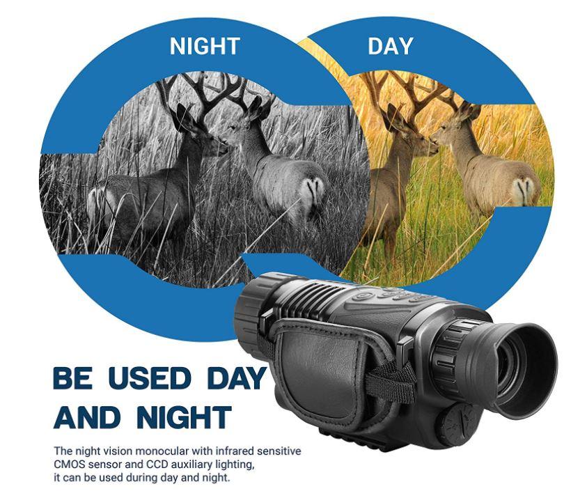 Infrared Night Vision Outdoor Observation Military Tactical HD Digital Monocular