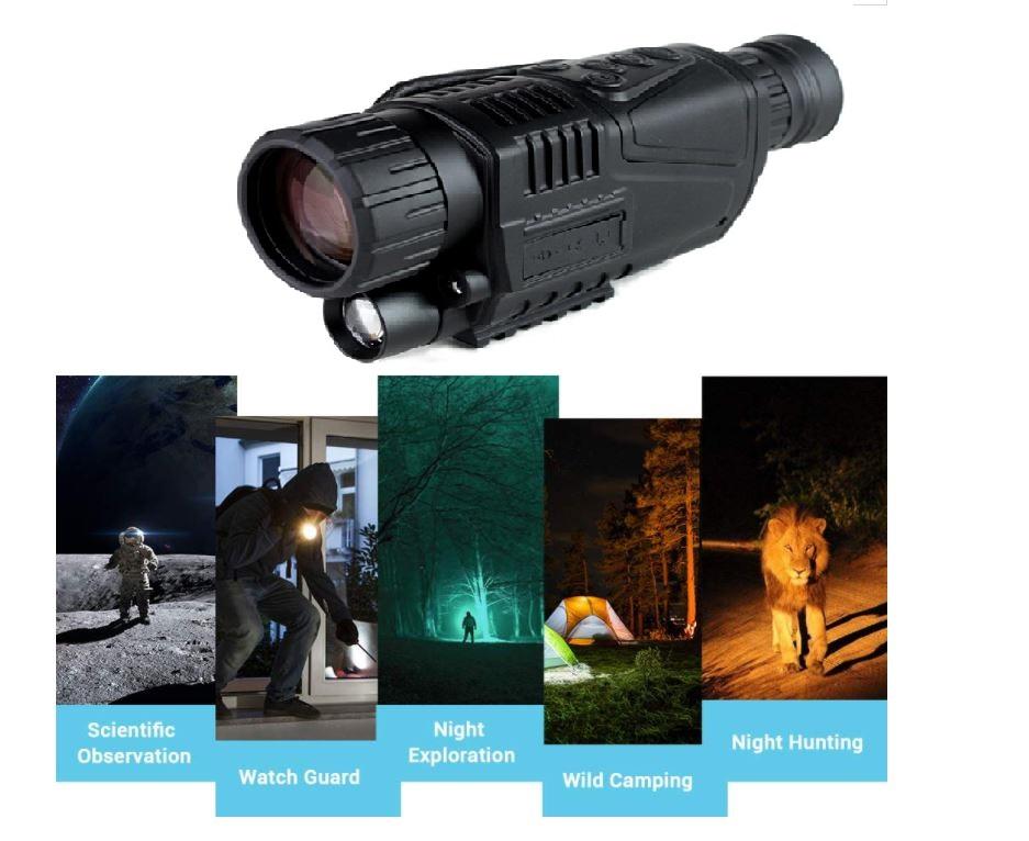 Infrared Night Vision Outdoor Observation Military Tactical HD Digital Monocular 4