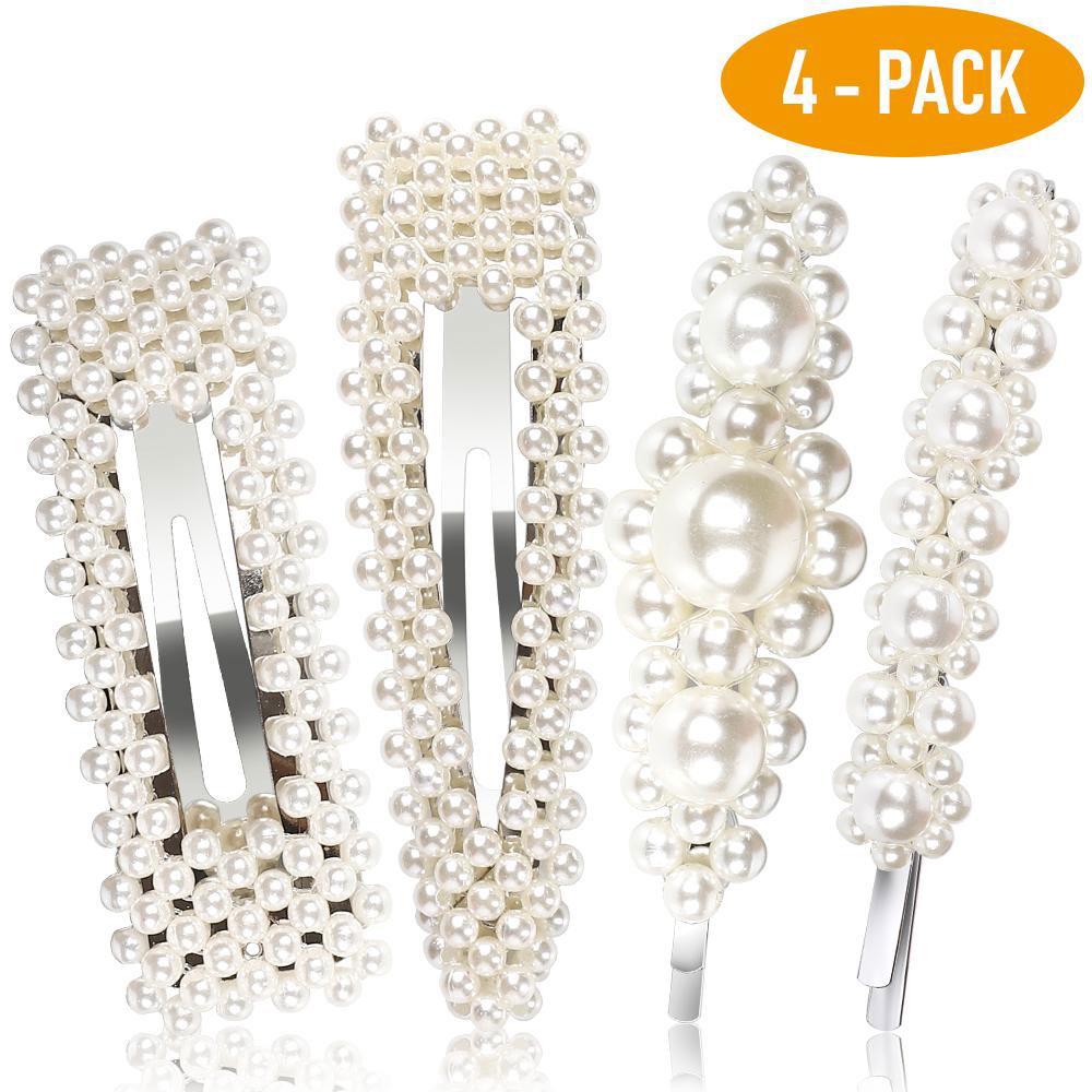 Pearls Hair Clips Pins Decorative Wedding Bridal Party Hair Barrette Styling